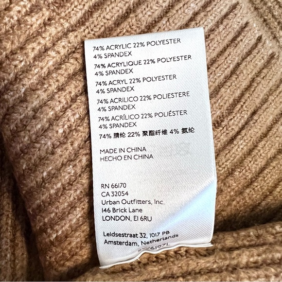 NWT Anthropologie Flat White Puff-Sleeved Sweater Tunic Dress - Picture 9 of 9